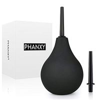 PHANXY Enema Bulb Clean Vaginal Anal Silicone Douche for Men Women Certificate Comfortable Medical Kit, Black