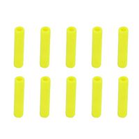 Straw Sleeve, Maserfaliw 10Pcs 6mm Silicone Reusable Straw Mate Sleeve Drink Teeth Shockproof Protector - Yellow, Recyclable, Suitable For Holiday Gifts In The Outing and Indoors.