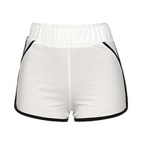 LinqiudD Summer Pants Women Best Selling Sports Shorts Gym Workout Waistband Yoga Running Shorts(White,S)