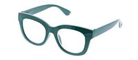 Peepers by PeeperSpecs womens Center Stage Focus Oversized Blue Light Filtering Reading Glasses, Emerald-Focus Blue Light Lens, 55 mm, +1.00