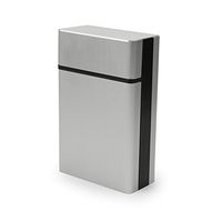 ReFaXi Travel Aluminum Cigar Cigarette Tobacco Case Storage Holder Pocket Box Silver