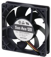 Axial Fan, San Ace 120 Series, 12 V, DC, 120 mm, 38 mm, 39 dBA, 99 cu.ft/min