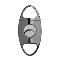 PIPITA Cigar Cutter Guillotine Stainless Steel Double Blade Cigar Knife Scissors (Black)