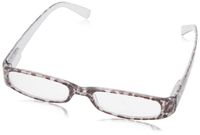 Sight Station Women's Mogul Rectangular Reading Glasses,Metallic Crystal & Black Leopard,2
