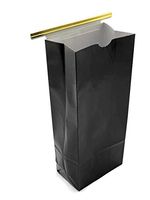 1LB Festive Tin Tie Bags Available in Solid red, Green, Gold, Black and Maroon Size - 4 1/4 x 2 1/2 x 10 1/2″- (Black)