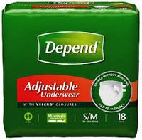 Depend Adjustable Underwear, Maximum Absorbency, S/M, 72 count Woman