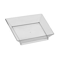 Party Essentials Miniware Mini Plastic Appetizer/Dessert Dishes, Clear