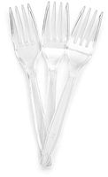Plasticpro Clear Plastic Forks Disposable Cutlery Medium Weight Utensils 300 Count