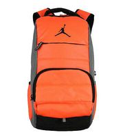 NIKE Air Jordan Jumpman All World Laptop School Storage Backpack, Hyper Orange/Grey