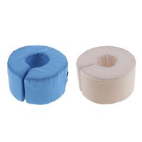 Fityle 2pcs Anti Bedsore Elevating Pads Ankle Foot Hand Leg Foam Elevator Cushion Elevation Pillows Pads Blue & Skin Color Outter Diameter: Approx. 17cm/6.6 inch