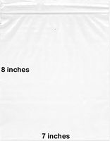 BNY Corner 2 Mil 7x8 Clear Plastic Zip Lock Bags, 7" x 8" Reloc Bag - 1000 Counts