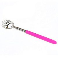 Genenic 2 Pack Stainless Steel Telescopic Back Scratcher Extendable Bear Claw Back Massager (Pink)