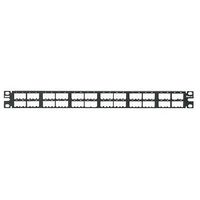 Panduit CPP48HDWBLY 48-Port Flat High-Density Patch Panel, Black