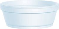8 oz Insulated Super Squat Foam Bowl 25/Bag in White