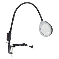 ElectroOptix 3X/5X/8X/10X Clip-On LED Magnifying Lamp 80Cm Long Arm Bracket Adjustable Brightness Maintenance Lighting HD Magnifying Glass,10X