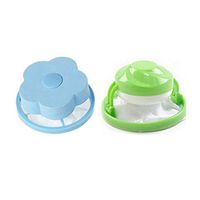 WoCoo Washing Machine Floating Lint Mesh Bag Household Reusable Sundries Filter Net Pouch,2-6 Pcs,Filter hair(Blue,Green,2 PC)