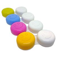 4 x Contact Lens Cases ~ Color Coded L&R Soaking Storage Cases (Smile)