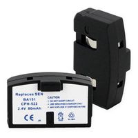 80mA, 2.4V Replacement Ni-MH Battery for Sennheiser SET250-J Cordless Phones - Empire Scientific #CPH-522