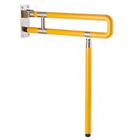 Bathroom safety rails Bathroom elderly safety folding handrails disabled toilets upturned toilet booster anti-slip handrails (Color : Yellow, Size : 60CM)