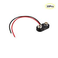Liberty.10pcs DC 9V Battery Clips I Type Buckle Connector Lead Length 15cm