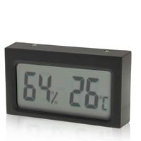 Fire Bird Non-Contact Mini LCD Indoor Digital Thermometer Humidity (Centigrade Display),(Black) (Color : Black)