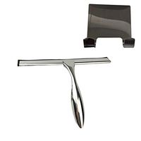 VideoPUP Stainless Steel Shower Squeegee,Glass Cleaning Squeegee with Square Hook for Shower Door, Bathroom, Window and Car Glass