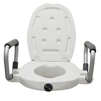 Raised Toilet Seats Medical Elevated and Commode Booster Seat Riser,Bathroom Safety Extender Assists Disabled, Elderly, Handicapped,C