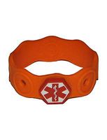 Extra Small Size Band (4 7/8 inch 123mm) with Medical Charm for Allerbling Bracelet