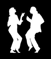 Makarios LLC Pulp Fiction Dance Cars Trucks Vans Walls Laptop MKR| White |5.5 x 4.5|MKR422