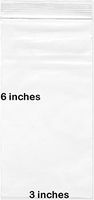 BNY Corner 2 Mil 3x6 Clear Plastic Zip Lock Bags, 3" x 6" Reloc Bag - 100 Counts