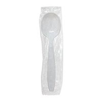 Karat U3522W 5.6" Poly-Wrapped Heavy-Weight Disposable Soup Spoon, White (Pack of 1000)