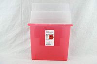 Kendall Sharps-A-Gator Tortuous Path Sharp Containers, 5 Quart, Red, 30/cs