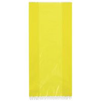 UNIQUE PARTY Cello Treat Bags with Ties (Pack of 30) (One Size) (Yellow)