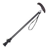 Crutch Telescopic Walker Cane Aluminum Black Solid Wood Handle Adjustable Non-Slip Single Feet Old Man Cane MUMUJIN