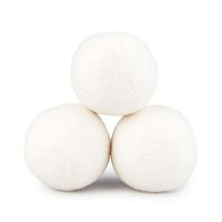 6 x Organic Wool, Ikevan Sheep 6-Pack Premium Wool Dryer Balls Reusable Natural Fabric Softener 6CM, Handmade, Eco-friendly, Saves Energy.