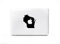 Wisconsin WI Outline Silhouette Vinyl Sticker Decal Skin For MacBook Pro