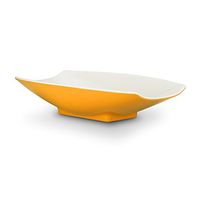 Bon Chef 53703-2ToneYellow Melamine Curves Bowl, Yellow Outside/White Inside