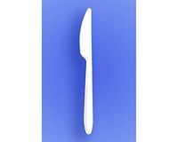 Wow Plastics Inc. Heavy Weight 7" Knife - White Pp - 2/500 (1,000/Case)