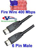 FIREWIRE IEEE1394 CABLE, Firewire Cable, IEEE 1394a 400 Mbps Firewire Cable, 24k 6P to 6P, 16 Ft