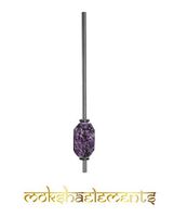 MOKSHA ELEMENTS Reusable Adjustable Stainless Steal Crystal Healing Straws (Dreamy Purple)