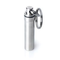 GUS Original Pill Fob, Made in USA, Stainless Steel Keychain Pill Holder, AAA Battery Holder