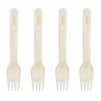 Dress My Cupcake Natural Wood 200-Pack Candy Buffet Forks DIY Kit, XOXO, Yellow