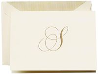 Crane & Co. Hand Engraved Script"S" Initial Note (CF13S1)