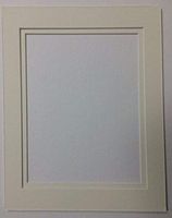 Pack of 5 11x14 Cream and Cream Double Picture Mats Cut for 8.5x11 Pictures