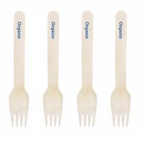 Dress My Cupcake Natural Wood 200-Pack Candy Buffet Forks DIY Kit, Organic, Royal Blue