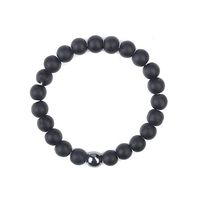 Beaded Bracelet for Men Women Onyx Matte Agate Stone Lucky Bracelet Him Jewelry Popular Stylish Bracelets Fashion Charms Cheap Best Bangle Good Bangles