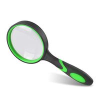 Magnifier Magnifying Glass Handheld Seniors Reading Optical Glass Lens High Clarity with Non-Slip Soft Rubber Handle for Reading, Hobbies, Repair, Observation (Size : 75mm)