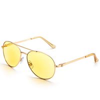 LAURA FAIRY Aviator Sunglass Readers, Stylish Sun Readers Reading Sunglasses for Women and Men, Full Readers UV400 Protection Lens Outdoor Reading Glasses (Yellow, 2.5D)