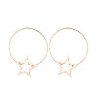 Tanwpn New Fashion Simple European and American Wild Metal Earrings For Ladies Girls Jewelry Gift (A)