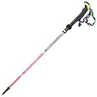 Crutches Folding Trekking Poles Charcoal Ultralight Retractable Walking Stick Hiking Climbing Equipment Black Red (Color : Red, Size : 38cm)